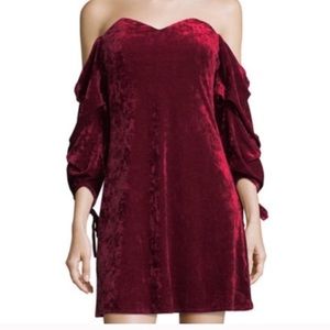 Romeo & Juliet Couture Strapless Deep Red Dress